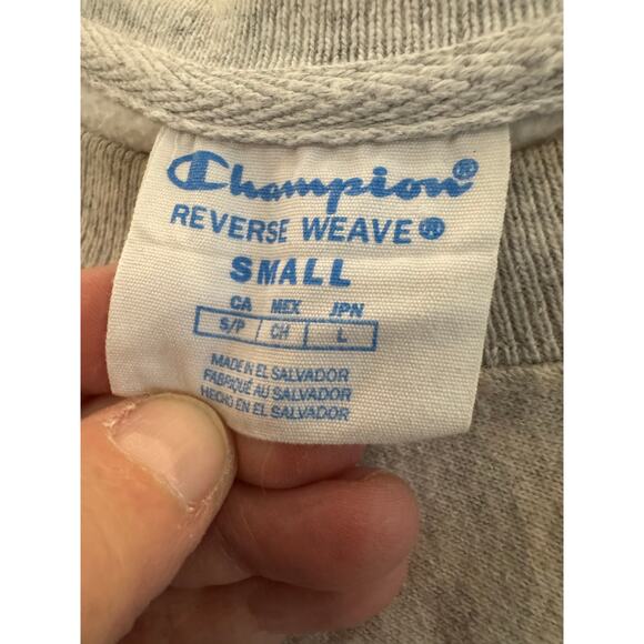 Vintage 90s Seaside Champion Reverse Weave Gray Beach Sweatshirt S - Picture 3 of 3